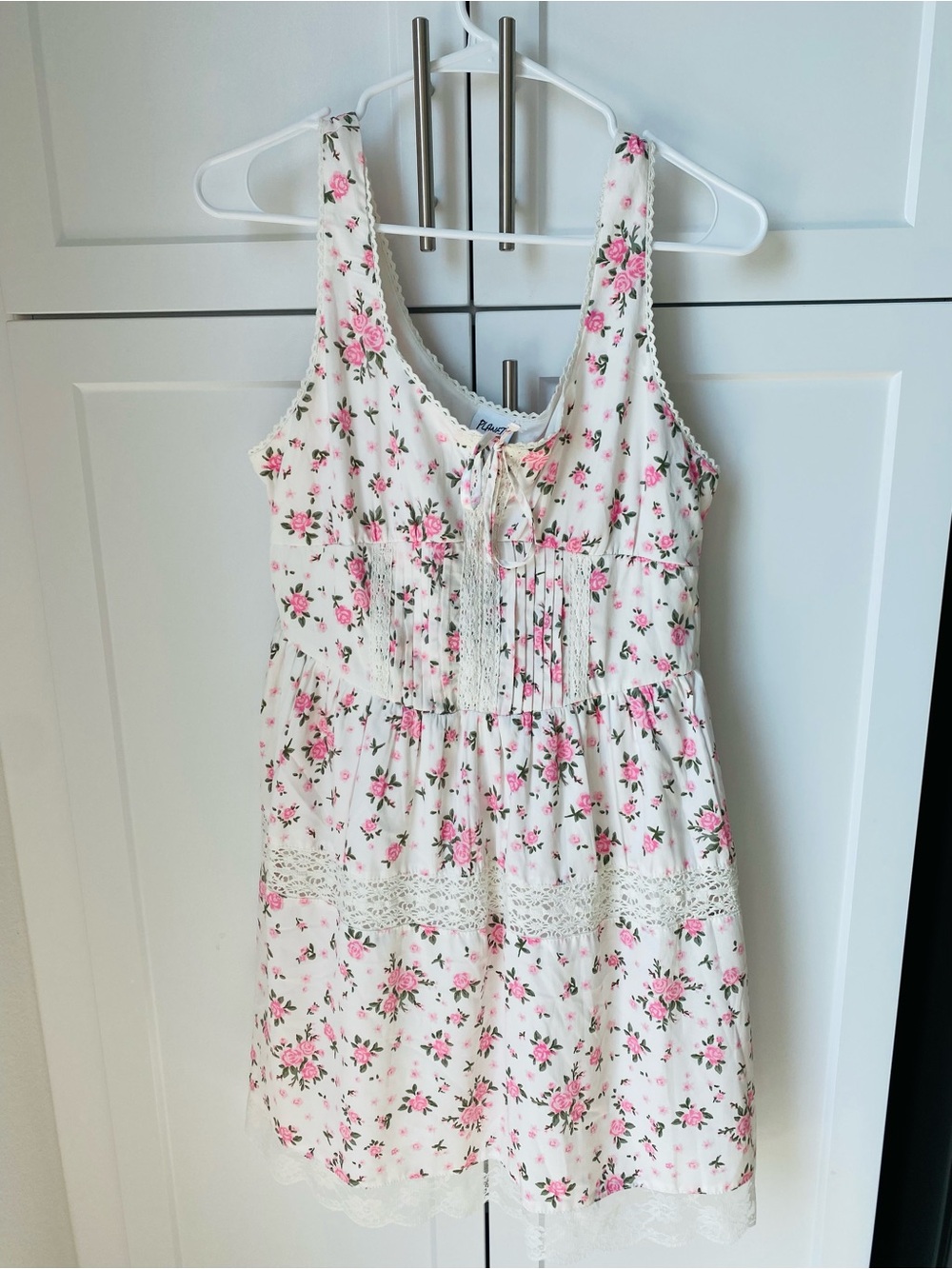 Planet heart womens XL floral pink dress sleeveless